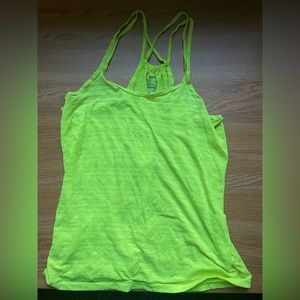 Neon Yellow Nike Running Tank Top, size small
